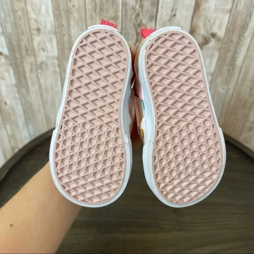 Vans Asher V Slip-On Pink Unicorn Toddler Sneaker Size 4.5 Toddler